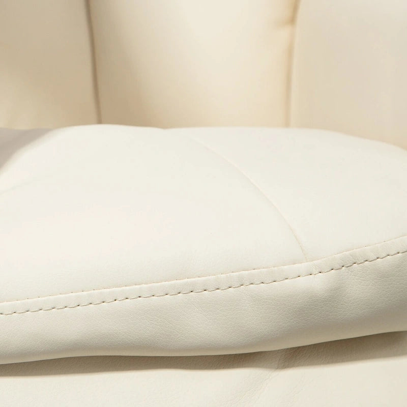 Poltrona reclinabile girevole Lounge color bianco crema