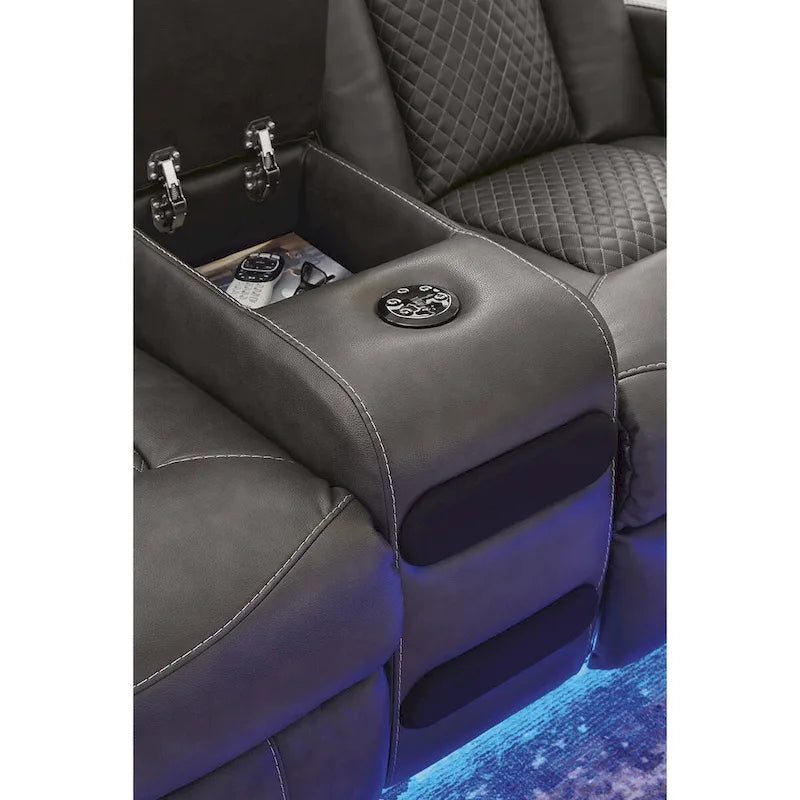 Divanetto reclinabile elettrico – Divano a 2 posti, rivestimento Shadow o Sapphire