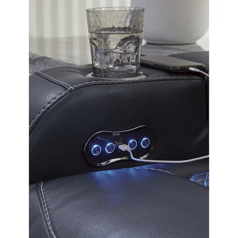 Divanetto reclinabile elettrico – Divano a 2 posti, rivestimento Shadow o Sapphire