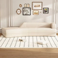 Chaise Longue Curva Moderna da Interni in Bouclé Divano per Soggiorno, Beige