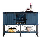 Cantinetta Vino da 52 Pollici con Anta Scorrevole e Ripiani Regolabili - 52 L x 38 P x 15,5 H