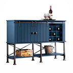 Cantinetta Vino da 52 Pollici con Anta Scorrevole e Ripiani Regolabili - 52 L x 38 P x 15,5 H