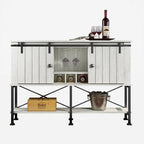 Cantinetta Vino da 52 Pollici con Anta Scorrevole e Ripiani Regolabili - 52 L x 38 P x 15,5 H