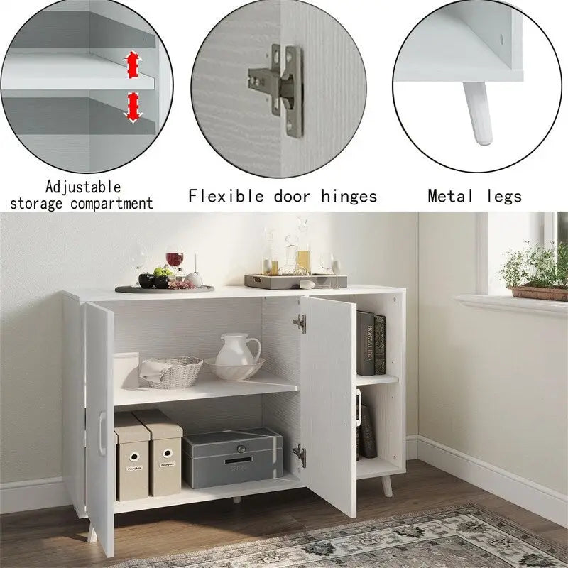 Madia da Cucina con 2 Ante e 2 Ripiani - 15P x 41,7L x 32,6A