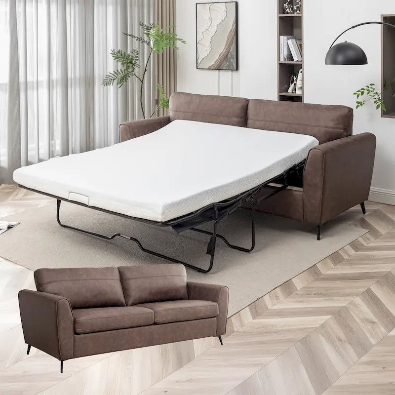 Divano letto moderno in similpelle