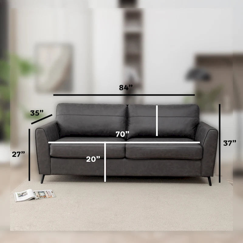 Divano letto moderno in similpelle