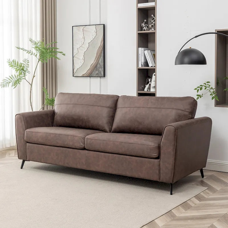 Divano letto moderno in similpelle
