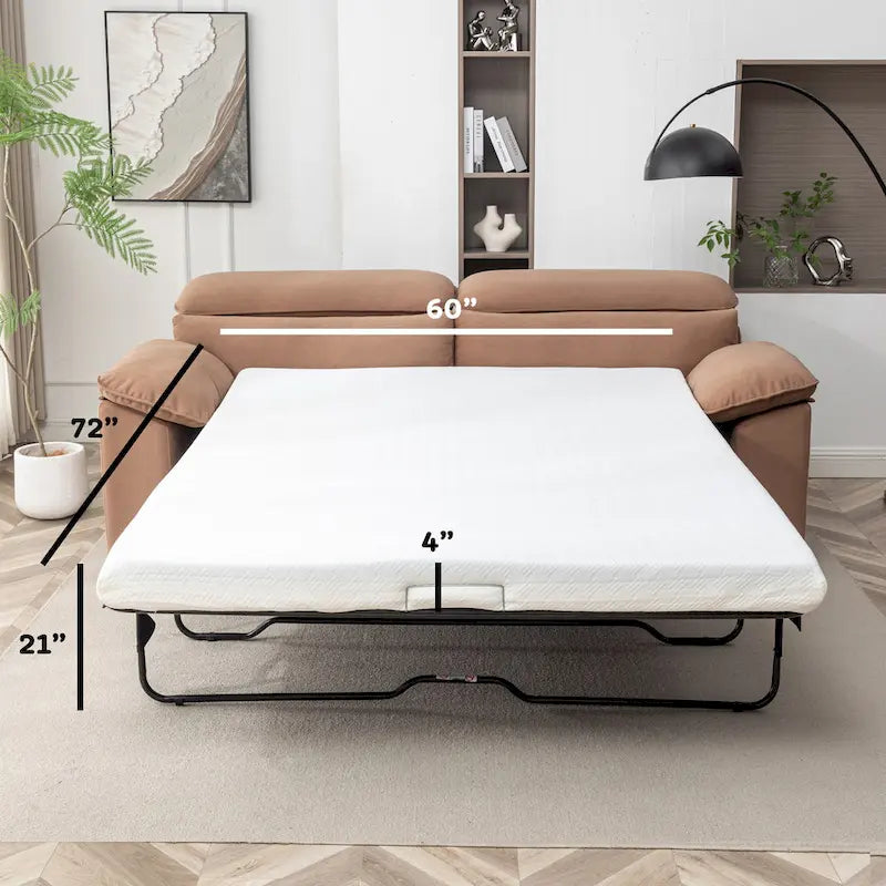 Divano letto moderno in similpelle