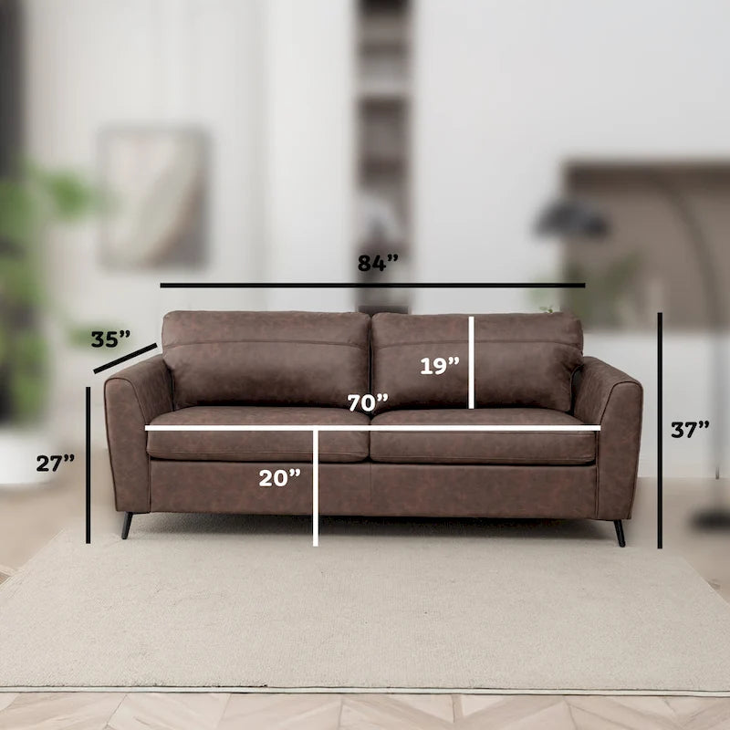 Divano letto moderno in similpelle