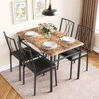 Set tavolo da pranzo per 4, tavolo da cucina con 2 panche imbottite