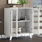 Mobile bagno moderno in legno con 2 ante in vetro e ripiano regolabile