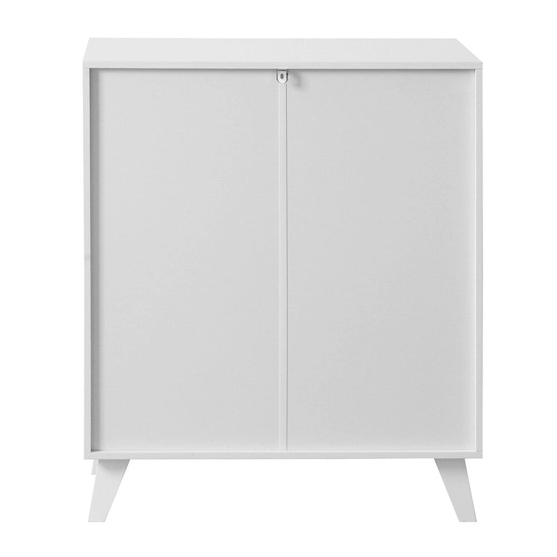 Mobile bagno moderno in legno con 2 ante in vetro e ripiano regolabile