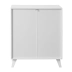 Mobile bagno moderno in legno con 2 ante in vetro e ripiano regolabile