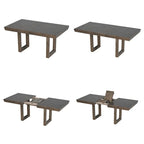 Set da pranzo allungabile da 7 pezzi, 183 cm, con prolunga a farfalla e 6 sedie