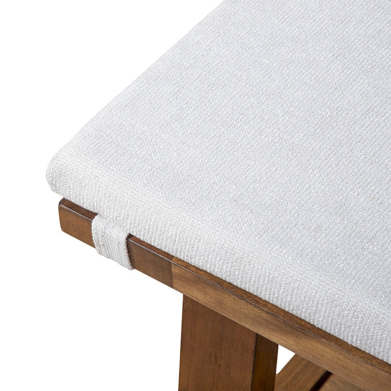 Panca da pranzo imbottita Rustic Ivory