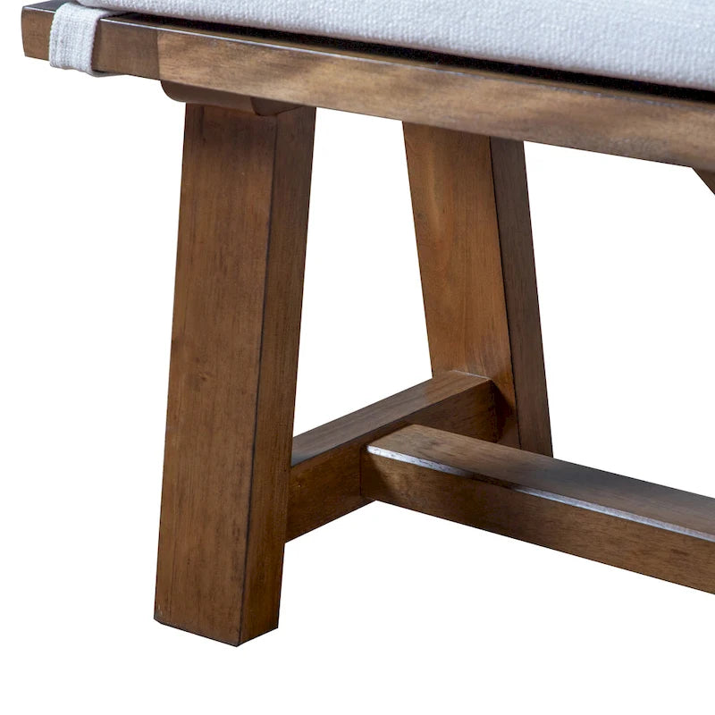 Panca da pranzo imbottita Rustic Ivory