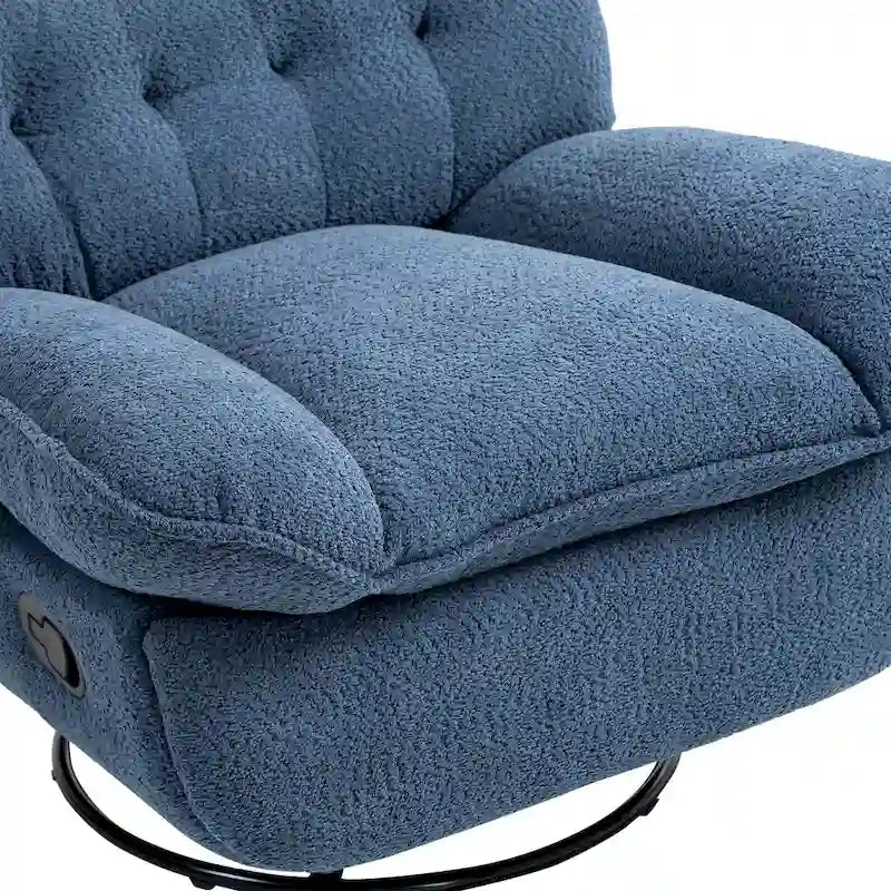 Poltrona reclinabile girevole a 360 gradi in ciniglia moderna, set da 1
