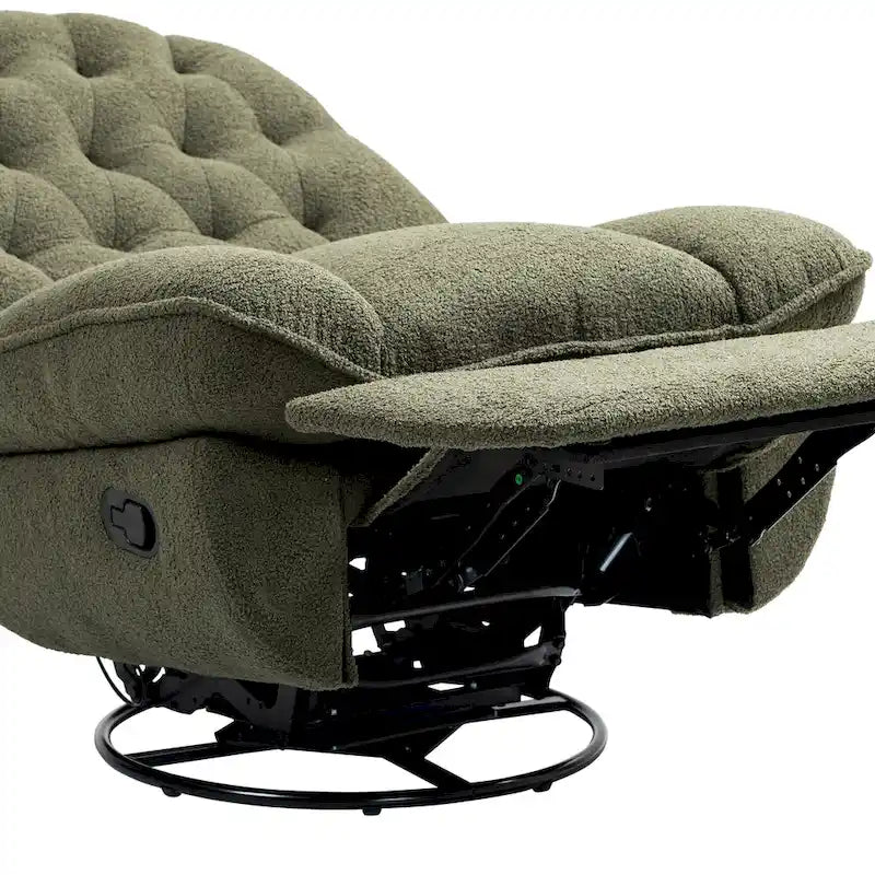 Poltrona reclinabile girevole a 360 gradi in ciniglia moderna, set da 1