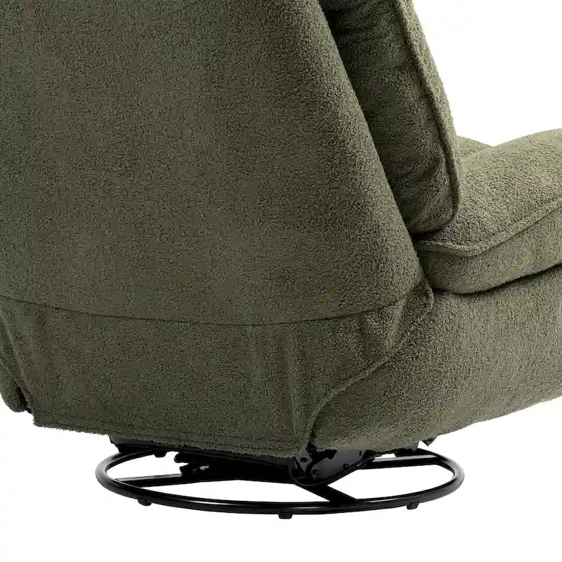 Poltrona reclinabile girevole a 360 gradi in ciniglia moderna, set da 1