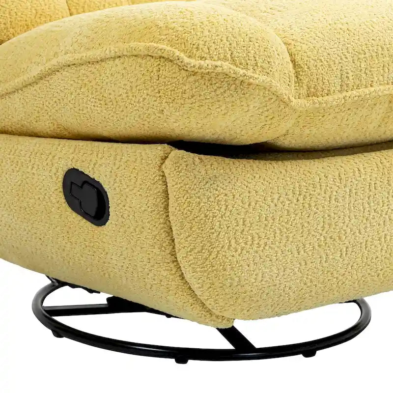 Poltrona reclinabile girevole a 360 gradi in ciniglia moderna, set da 1