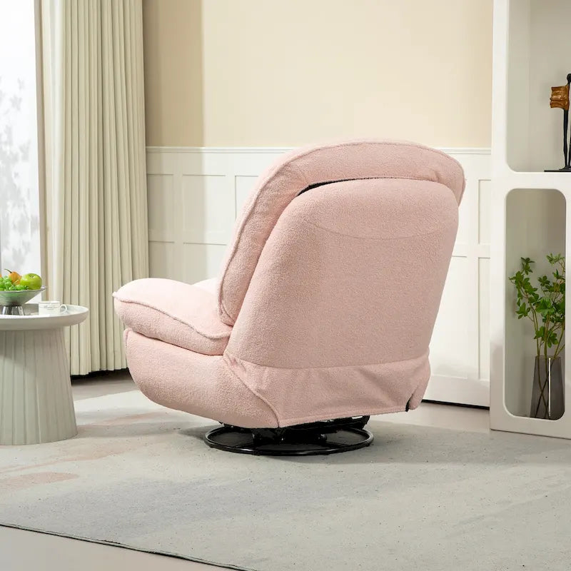 Poltrona reclinabile girevole a 360 gradi in ciniglia moderna, set da 1