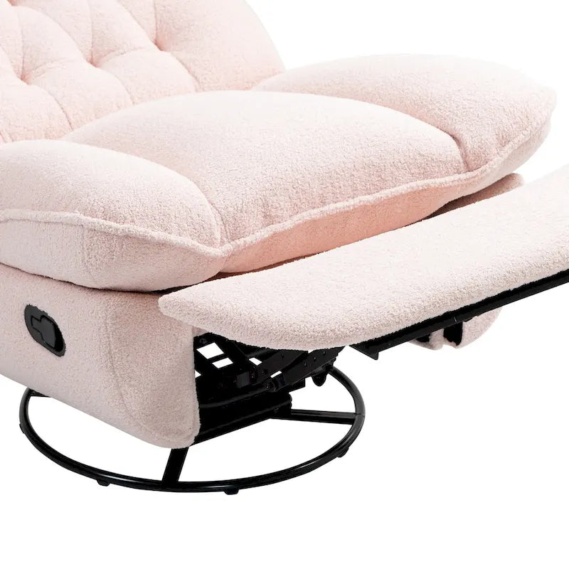Poltrona reclinabile girevole a 360 gradi in ciniglia moderna, set da 1