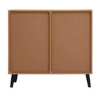 Credenza con 3 cassetti e ripiano regolabile, armadietto moderno con anta, mobile decorativo, colore legno naturale