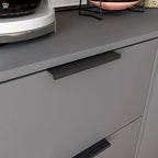 Credenza con 3 cassetti e ripiano regolabile, armadietto moderno con anta, mobile decorativo, colore legno naturale