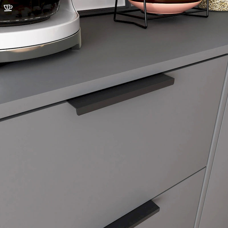 Credenza con 3 cassetti e ripiano regolabile, armadietto moderno con anta, mobile decorativo, colore legno naturale
