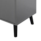 Credenza con 3 cassetti e ripiano regolabile, armadietto moderno con anta, mobile decorativo, colore legno naturale