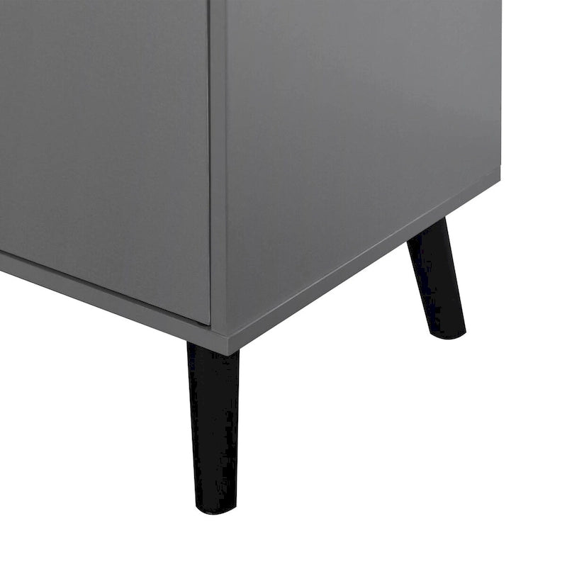 Credenza con 3 cassetti e ripiano regolabile, armadietto moderno con anta, mobile decorativo, colore legno naturale