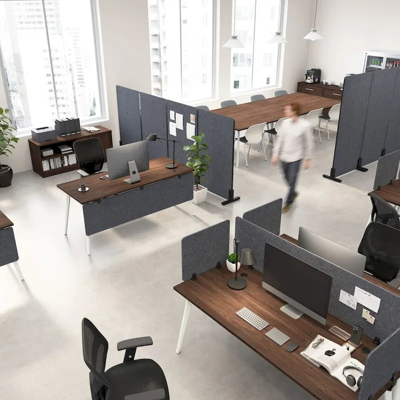 Paravento Privacy Autoportante per Ufficio, 61 cm L x 140 cm H, Divisorio Acustico per Ambienti di Lavoro