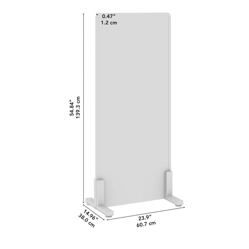 Paravento Privacy Autoportante per Ufficio, 61 cm L x 140 cm H, Divisorio Acustico per Ambienti di Lavoro