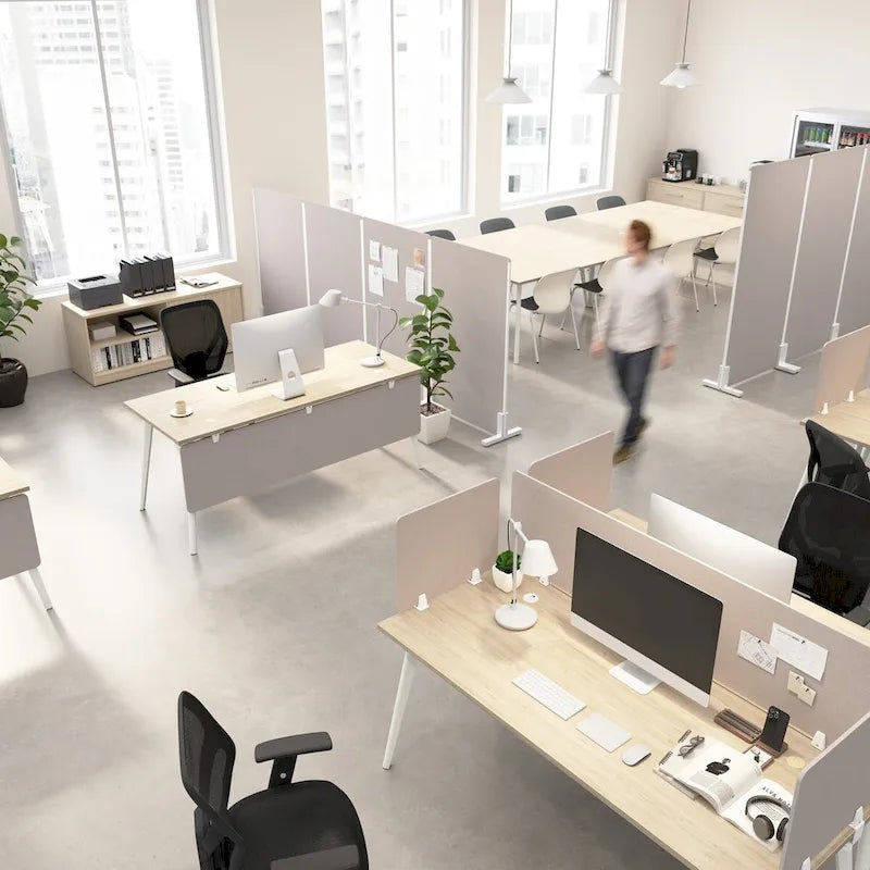 Paravento Privacy Autoportante per Ufficio, 61 cm L x 140 cm H, Divisorio Acustico per Ambienti di Lavoro