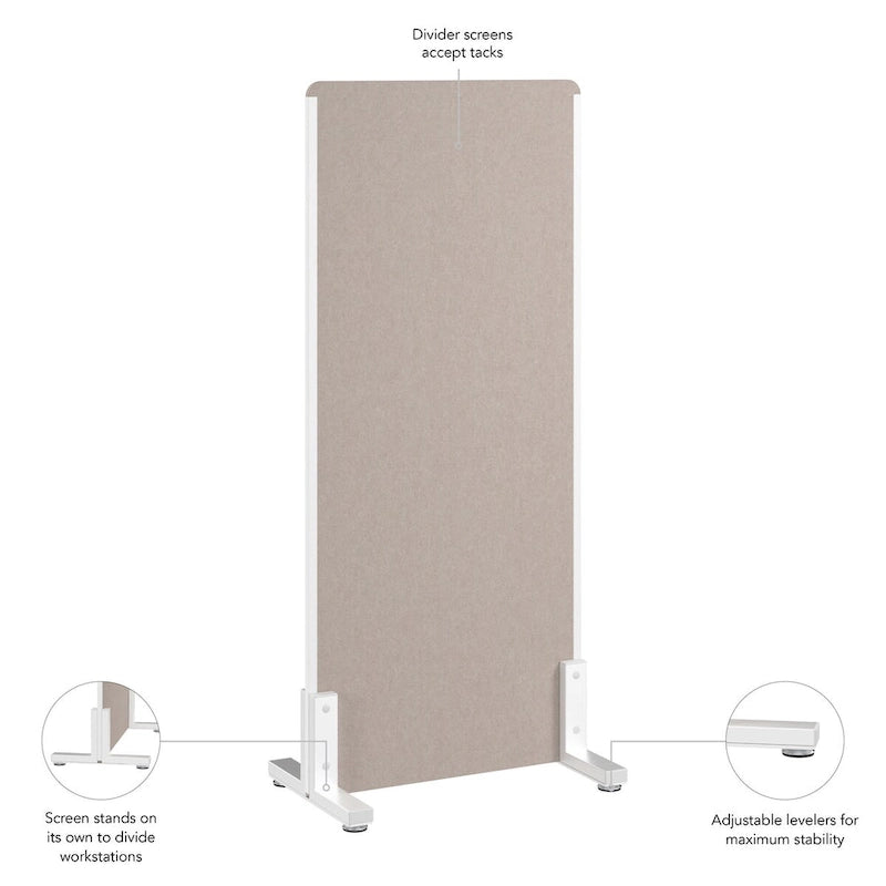 Paravento Privacy Autoportante per Ufficio, 61 cm L x 140 cm H, Divisorio Acustico per Ambienti di Lavoro