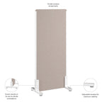 Paravento Privacy Autoportante per Ufficio, 61 cm L x 140 cm H, Divisorio Acustico per Ambienti di Lavoro